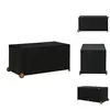 vidaXL Boîte de rangement de jardin noir 120x65x61 cm résine tressée - Coffre De Jardin - Rangement Extérieur - Boîte De Rangement - Meuble De Jardin