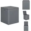vidaXL Coffre de jardin Gris PP Rotin 90 L - Coffres de jardin