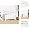 vidaXL Boîte de rangement de jardin Blanc 108x42,5x54 cm Bois de pin -...
