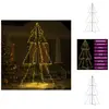 vidaXL Sapin de Noël en forme de cône 300 LED Intérieur & Extérieur 12...