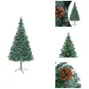 vidaXL Sapin de Noël artificiel avec pommes de pin 210 cm - Sapins de ...