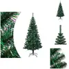vidaXL Arbre de Noël artificiel pointes irisées vert 180 cm PVC - Sapi...