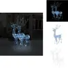 vidaXL Rennes LED 2 pcs. Acrylique 120 cm Blanc Froid - Eclairage de N...