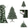 vidaXL Sapin de Noël artificiel avec support 210 cm PVC - Sapins de No...