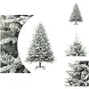 vidaXL Sapin de Noël artificiel enneigé Vert 240 cm PVC PE - Sapins de...