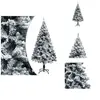 vidaXL Arbre de Noël artificiel avec neige Vert 150 cm PVC - Sapins de...