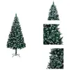 vidaXL Sapin de Noël artificiel avec cônes et neige 210 cm - Sapins de...