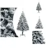 vidaXL Arbre de Noël artificiel avec neige Vert 180 cm PVC - Sapins de...