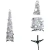 vidaXL Sapin de Noël Pop-Up artificiel argent 120 cm PET - Sapins de N...