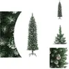 vidaXL Sapin de Noël artificiel avec support Svelte 210 cm PVC - Sapin...