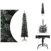 vidaXL Sapin de Noël artificiel avec support Svelte Vert 210 cm PVC - ...