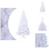 vidaXL Arbre de Noël artificiel avec branches épaisses Blanc 240 cm PV...