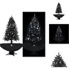 vidaXL Sapin de Noël à neige avec pied parapluie noir 190 cm PVC - Sap...