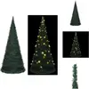 vidaXL Sapin de Noël Pop-Up artificiel avec éclairage Vert 210 cm - Sa...