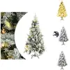 vidaXL Sapin de Noël avec éclairage neige et cônes 225 cm PVC&PE - Sap...