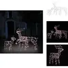 vidaXL Set de 3 rennes LED Décoration de Noël 229 LEDs - éclairage de ...