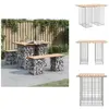 vidaXL Banc de jardin design de gabion 100x70x72 cm bois massif de pin...