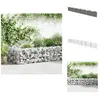 Mur de gabion Acier galvanisé 450x30x50 cm - Mur En Gabion - Clôture Décorative - Jardin Vertical - Séparation Espace Extérieur - Isolation Phonique
