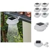 Lampes solaires 6 pcs pour clôture gouttière Blanc - Lampe Solaire - É...