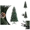 vidaXL Arbre de Noël artificiel avec support Vert 120 cm PVC - Sapins ...