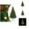 vidaXL Sapin de Noël artificiel avec éclairage & boules Vert 210 cm - ...