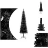 vidaXL Arbre de Noël élancé noir 240 cm - Arbres de Noël