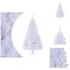 vidaXL Arbre de Noël artificiel avec branches épaisses blanc 120 cm PV...