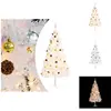 vidaXL Sapin de Noël artificiel avec éclairage & boules blanc 180 cm -...