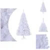 vidaXL Arbre de Noël artificiel avec branches épaisses blanc 150 cm PV...