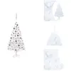 vidaXL Sapin de Noël artificiel avec éclairage & boules blanc 150 cm -...
