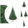 vidaXL Semi-sapin de Noël artificiel avec support Vert 210 cm PVC - Sa...