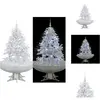 vidaXL Sapin de Noël à neige avec pied parapluie blanc 140 cm - Sapins...