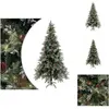 vidaXL Sapin de Noël avec éclairage et pommes de pin 225 cm PVC&PE - S...