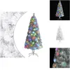 vidaXL Sapin de Noël artificiel avec éclairage blanc 150cm fibre de ve...