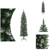 vidaXL Sapin de Noël artificiel avec support Svelte 180 cm PVC - Sapin...