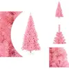 vidaXL Arbre de Noël artificiel avec support Rose 210 cm PVC - Sapins ...