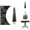 vidaXL Sapin de Noël artificiel avec support Svelte vert 240 cm PVC - ...