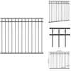 vidaXL Panneau de clôture Acier 1,7x1,5 m Noir - Clôture Acier - Panne...