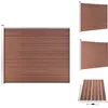 Panneau de clôture wpc 175x146 cm Marron - Clôture De Jardin - Clôture Résidentielle - Clôture wpc - Barrière De Jardin - Clôture Composite