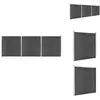 vidaXL Ensemble de panneau de clôture wpc 526x186 cm Noir - Clôture Ja...