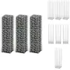 Vidaxl - Jeu de panier de gabion 3 pcs Fil galvanisé 25x25x100 cm - Pa...