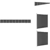 vidaXL Ensemble de panneau de clôture wpc 1737x186 cm Noir - Clôture J...
