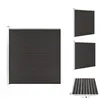 vidaXL Panneau de clôture WPC 175x186 cm Noir - Panneaux de clôture
