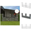 vidaXL Panier de gabion en forme de u Acier galvanisé 240x20x100 cm - ...
