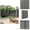 Vidaxl - Clôture à persiennes wpc 180x180 cm gris foncé - Clôture - Pa...