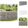 vidaXL Mur à gabion avec couvercles Acier galvanisé 200 x 20 x 85 cm -...
