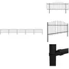 Vidaxl - Clôture de jardin à dessus en lance Acier (0,5-0,75)x8,5 m No...