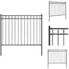 vidaXL Clôture de jardin Acier 1,7x1,2 m Noir - Panneaux de clôture