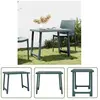 The Living Store - Table de camping vert 79x56x64 cm pp aspect de bois Vert