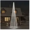 The Living Store - Sapin de Noël sur mât de drapeau 1134 led Blanc fro...